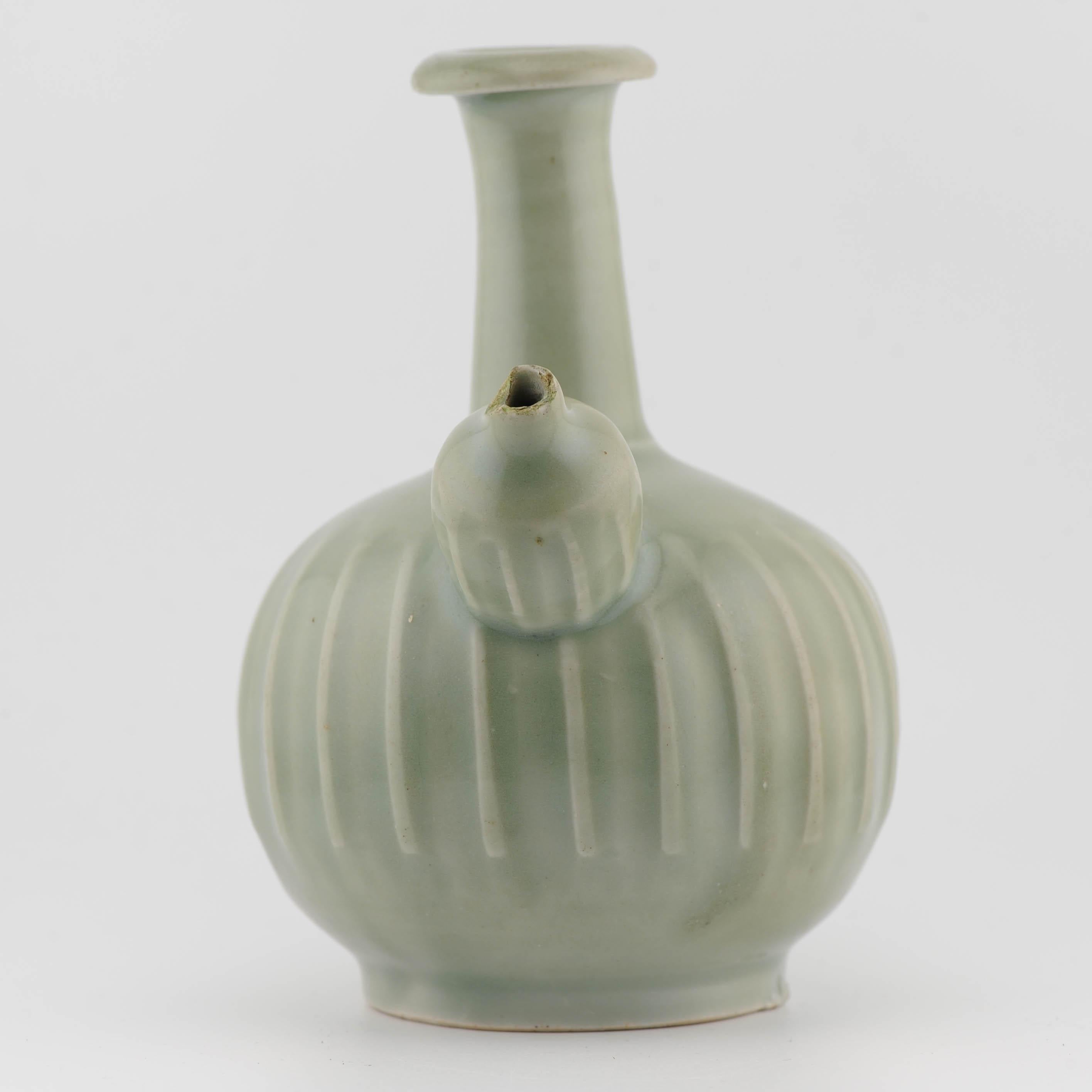 Antica porcellana giapponese di Celadon Ghendi del periodo Edo del XVII secolo, oggetto raro in vendita 7