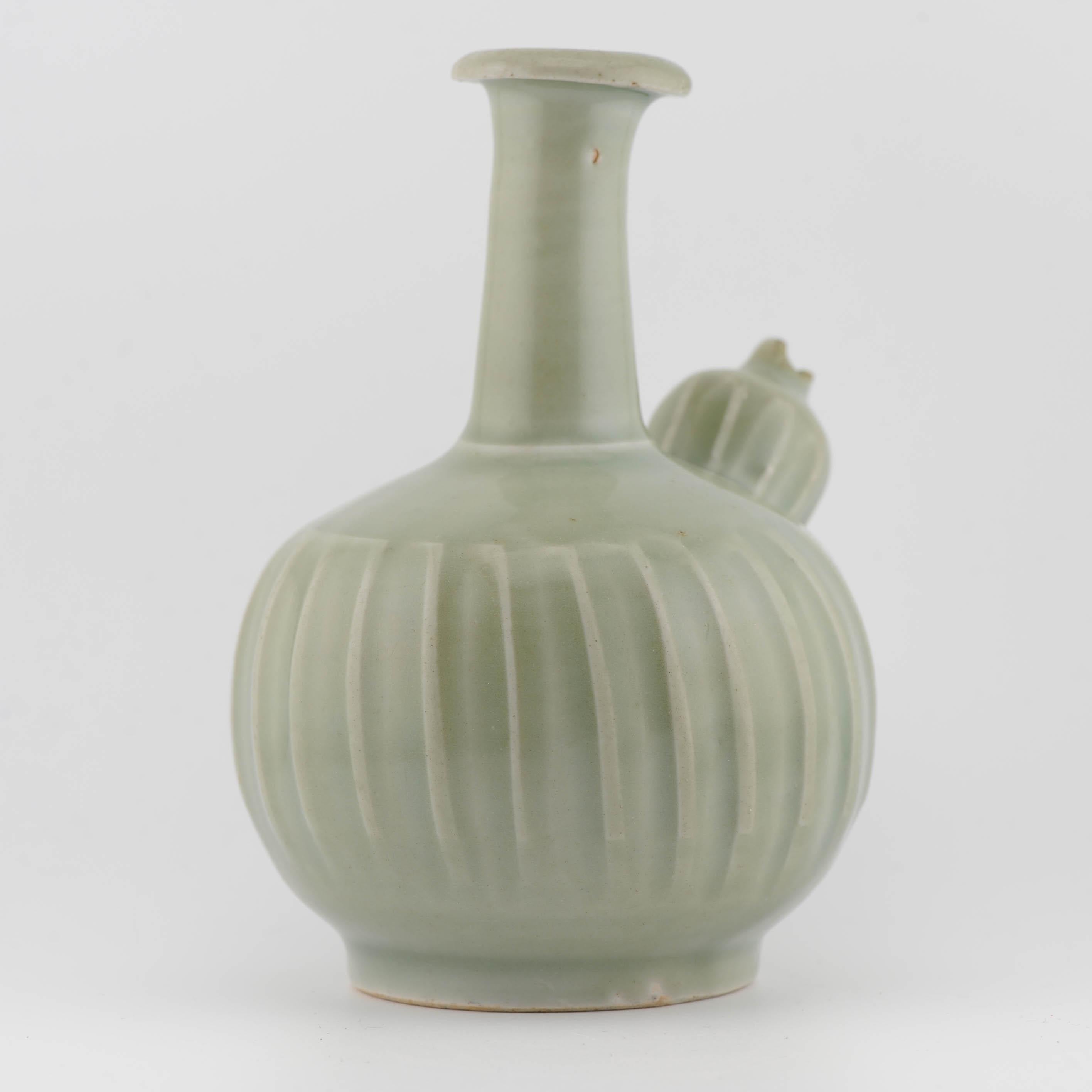 Antica porcellana giapponese di Celadon Ghendi del periodo Edo del XVII secolo, oggetto raro in vendita 8