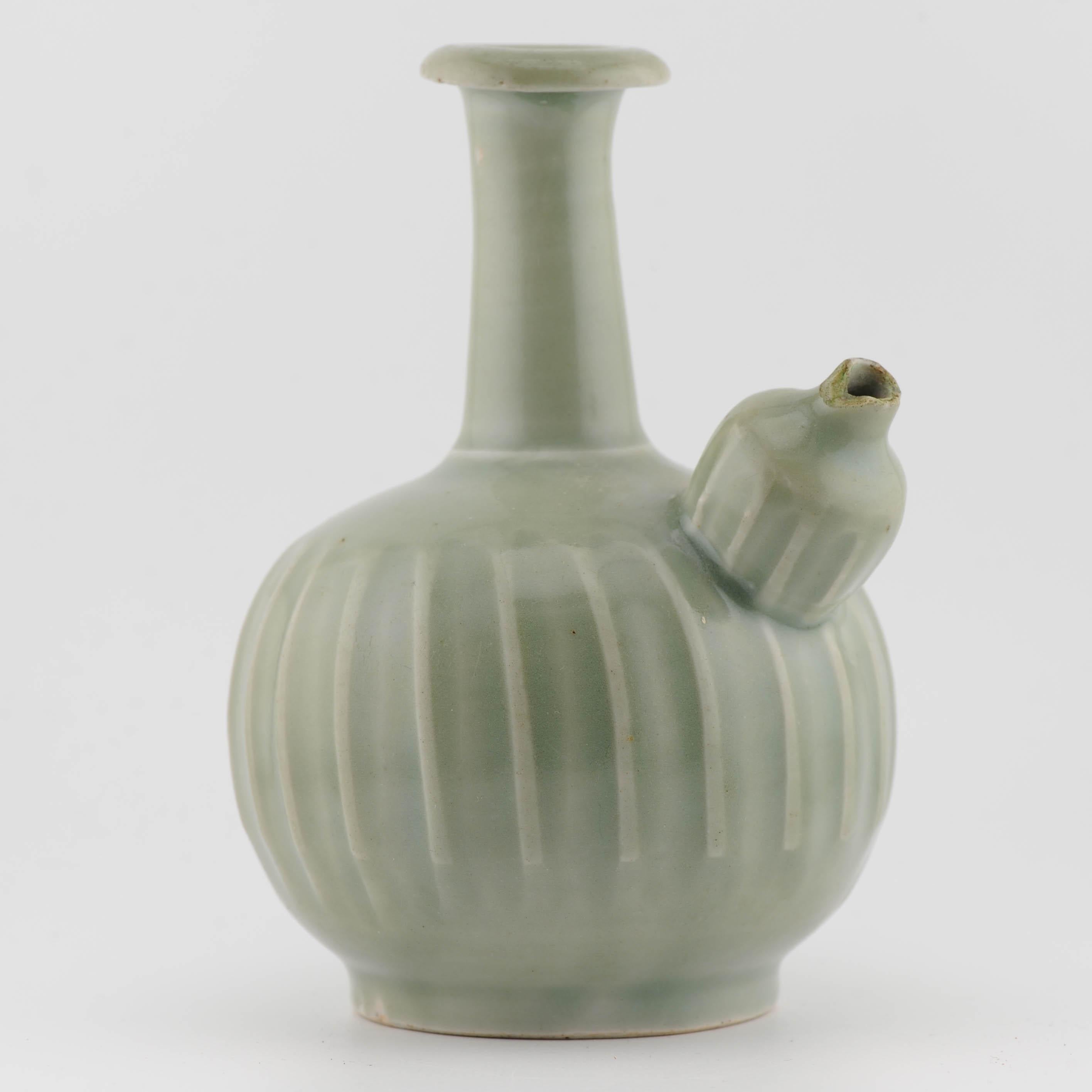 Antica porcellana giapponese di Celadon Ghendi del periodo Edo del XVII secolo, oggetto raro in vendita 9