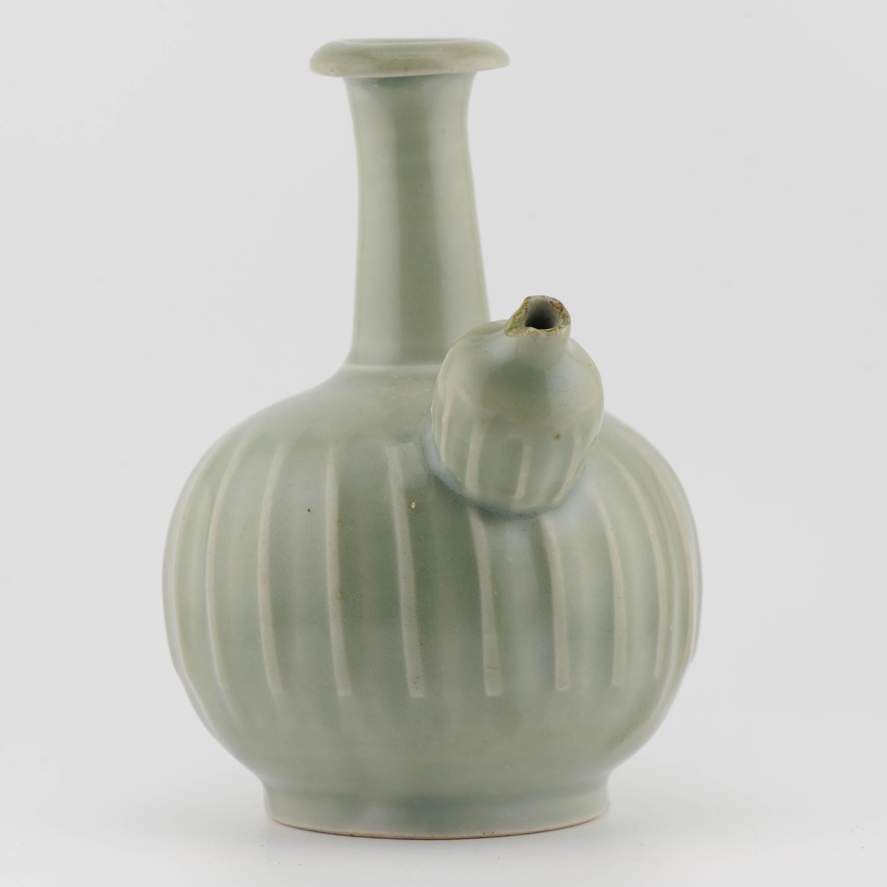 Antica porcellana giapponese di Celadon Ghendi del periodo Edo del XVII secolo, oggetto raro in vendita 11