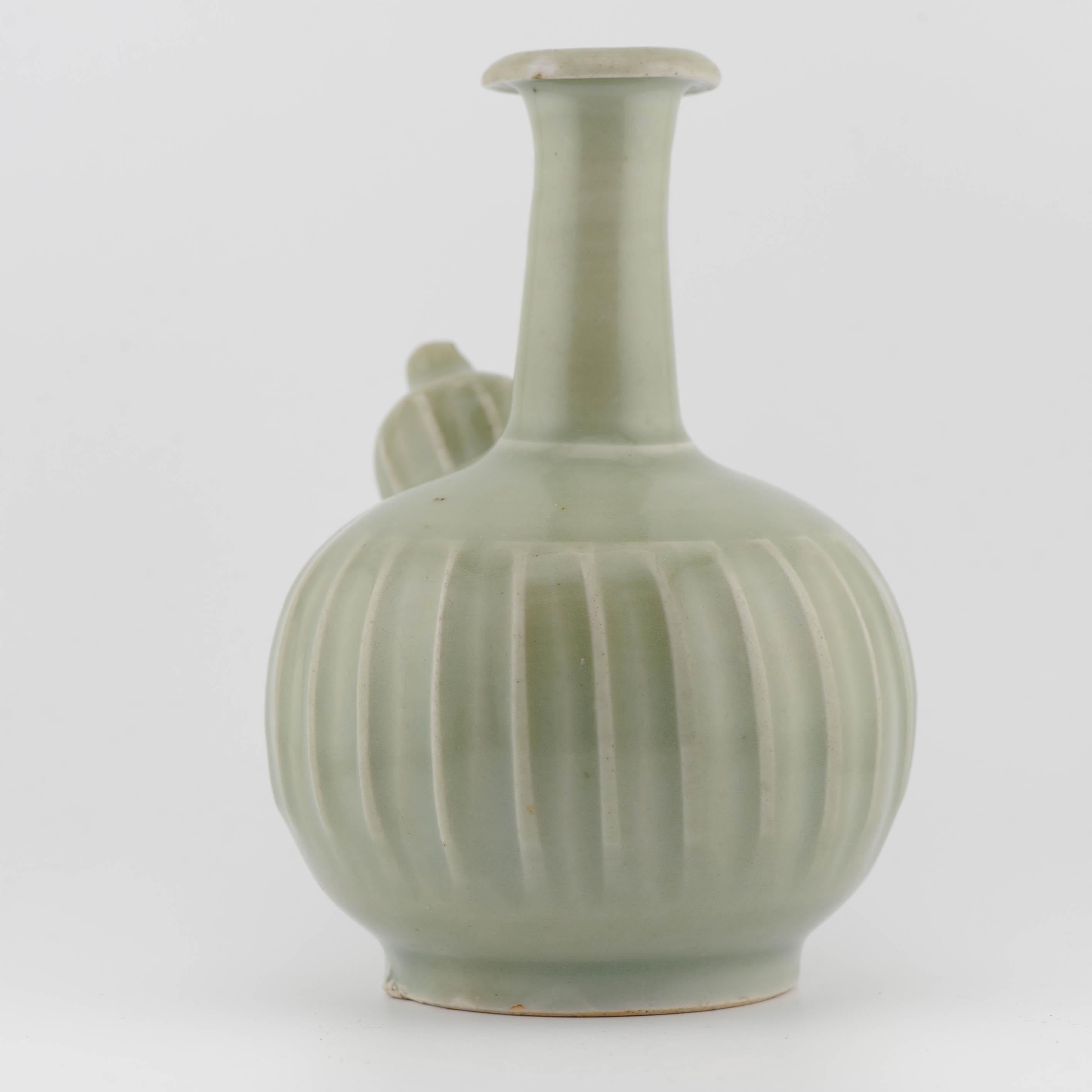 Antica porcellana giapponese di Celadon Ghendi del periodo Edo del XVII secolo, oggetto raro in vendita 2