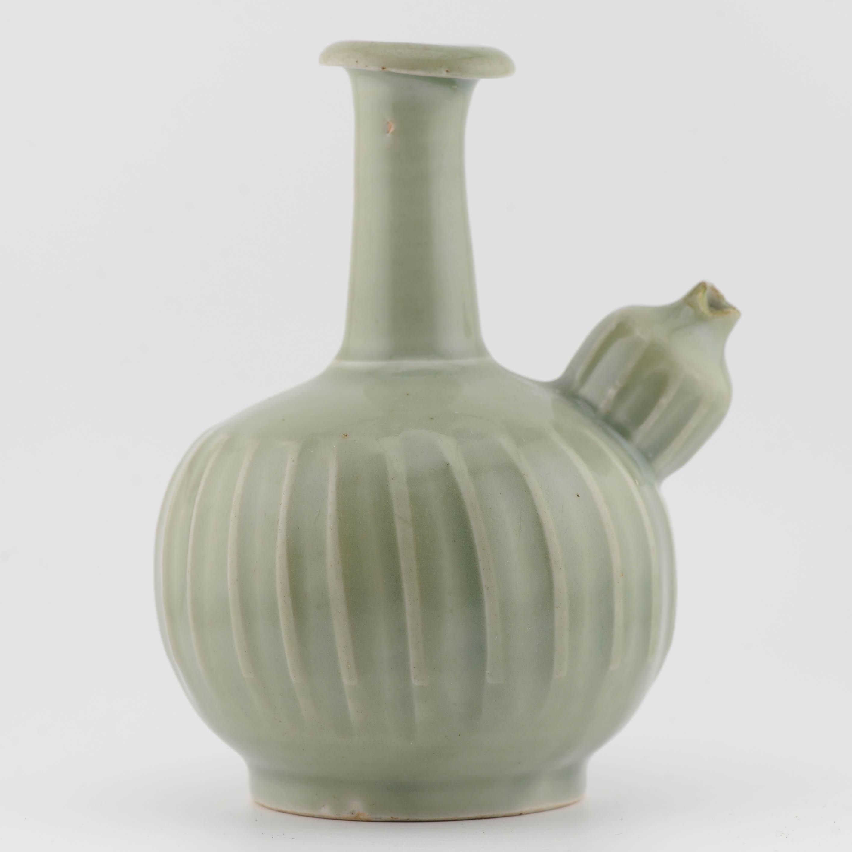 Antica porcellana giapponese di Celadon Ghendi del periodo Edo del XVII secolo, oggetto raro in vendita 3