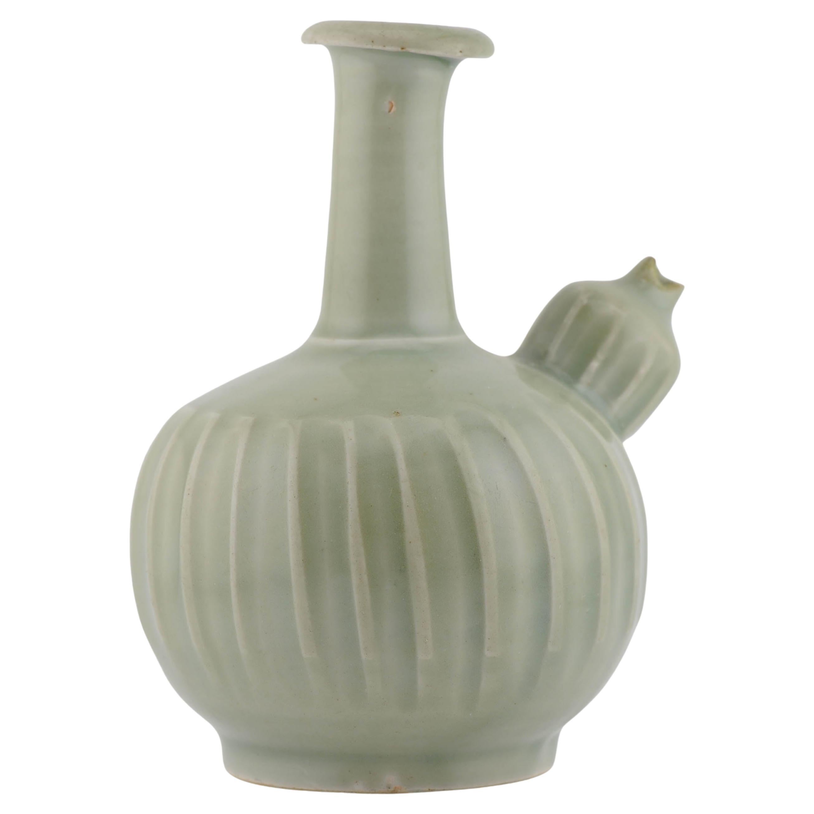 Antica porcellana giapponese di Celadon Ghendi del periodo Edo del XVII secolo, oggetto raro in vendita