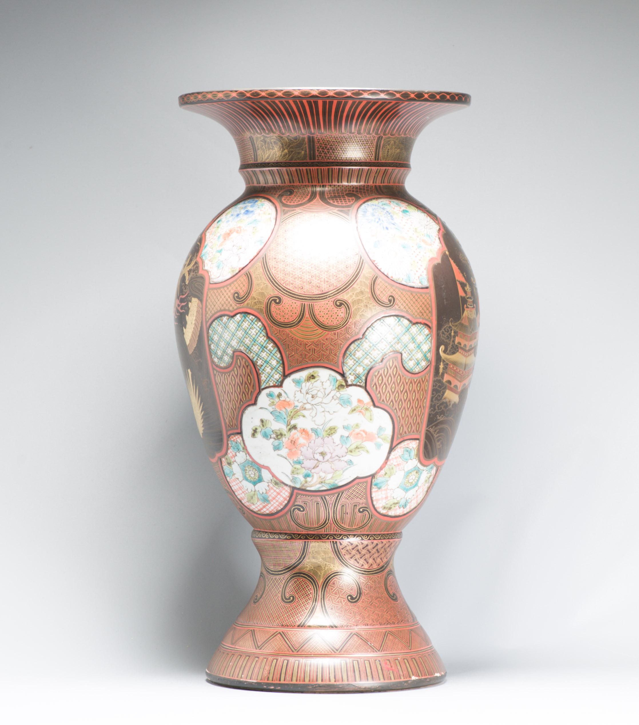 Antico vaso laccato giapponese del periodo Edo del XIX secolo di qualità superiore Giappone in vendita 8