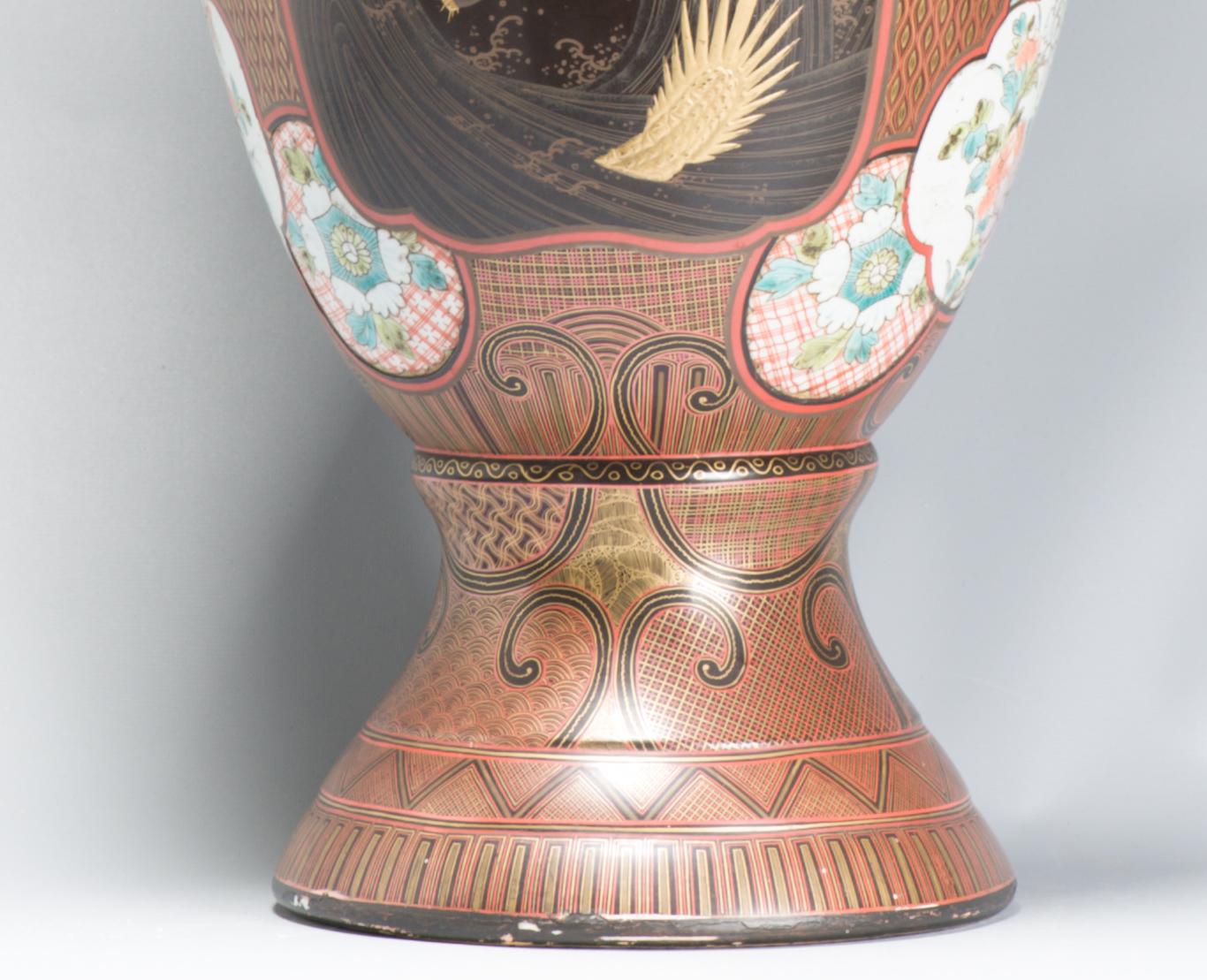 Antico vaso laccato giapponese del periodo Edo del XIX secolo di qualità superiore Giappone in vendita 13