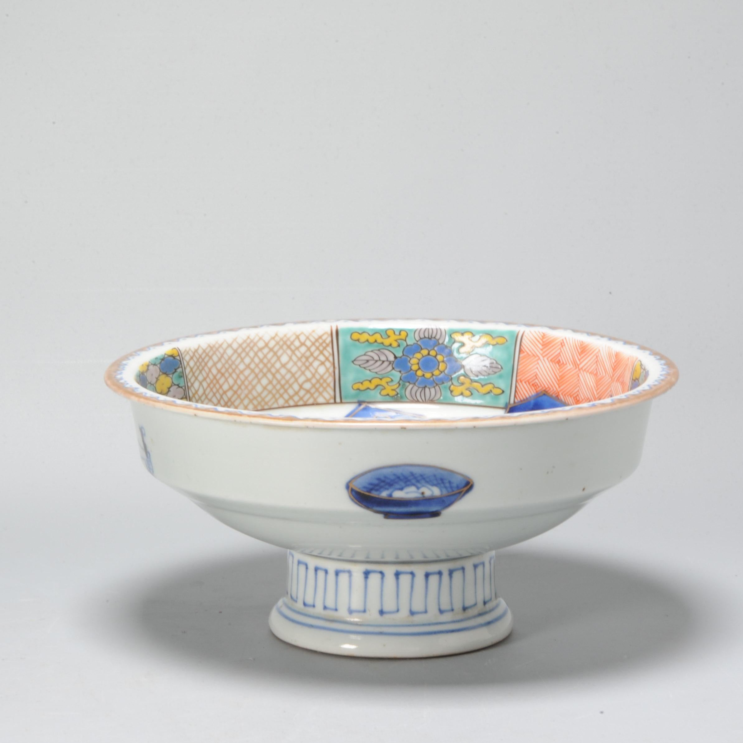 Antique Edo Period Arita Rat Catcher Japanese Porcelain Sake Washer with Figures For Sale 5