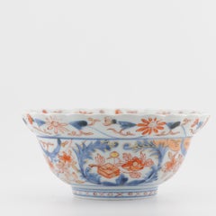 Antique Edo Period Ca 1700 Japanese Porcelain Bowl Imari Red Gold