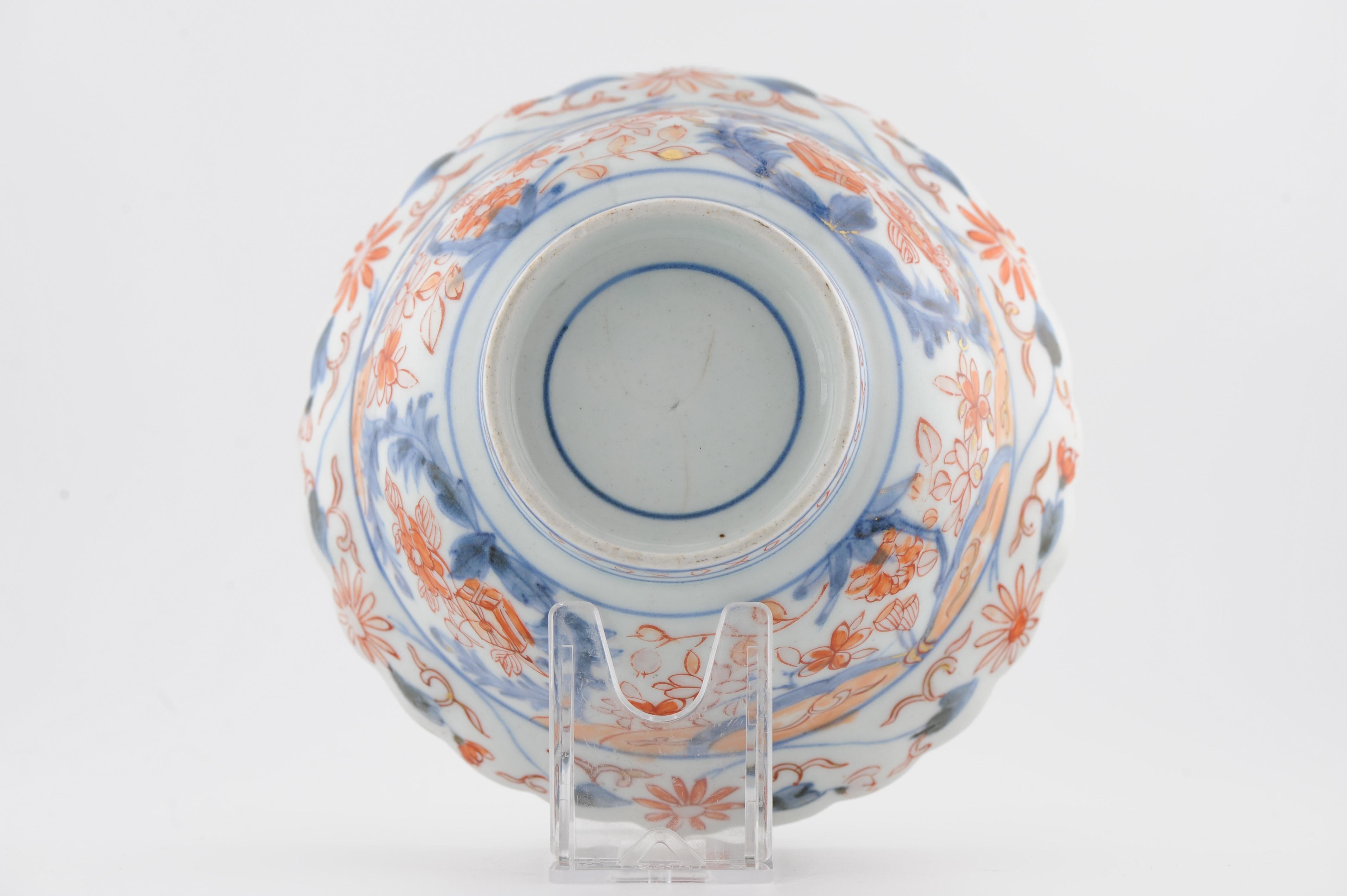 Antike Edo-Periode ca 1700 Japanische Porzellanschale Imari Rotgold im Angebot 2