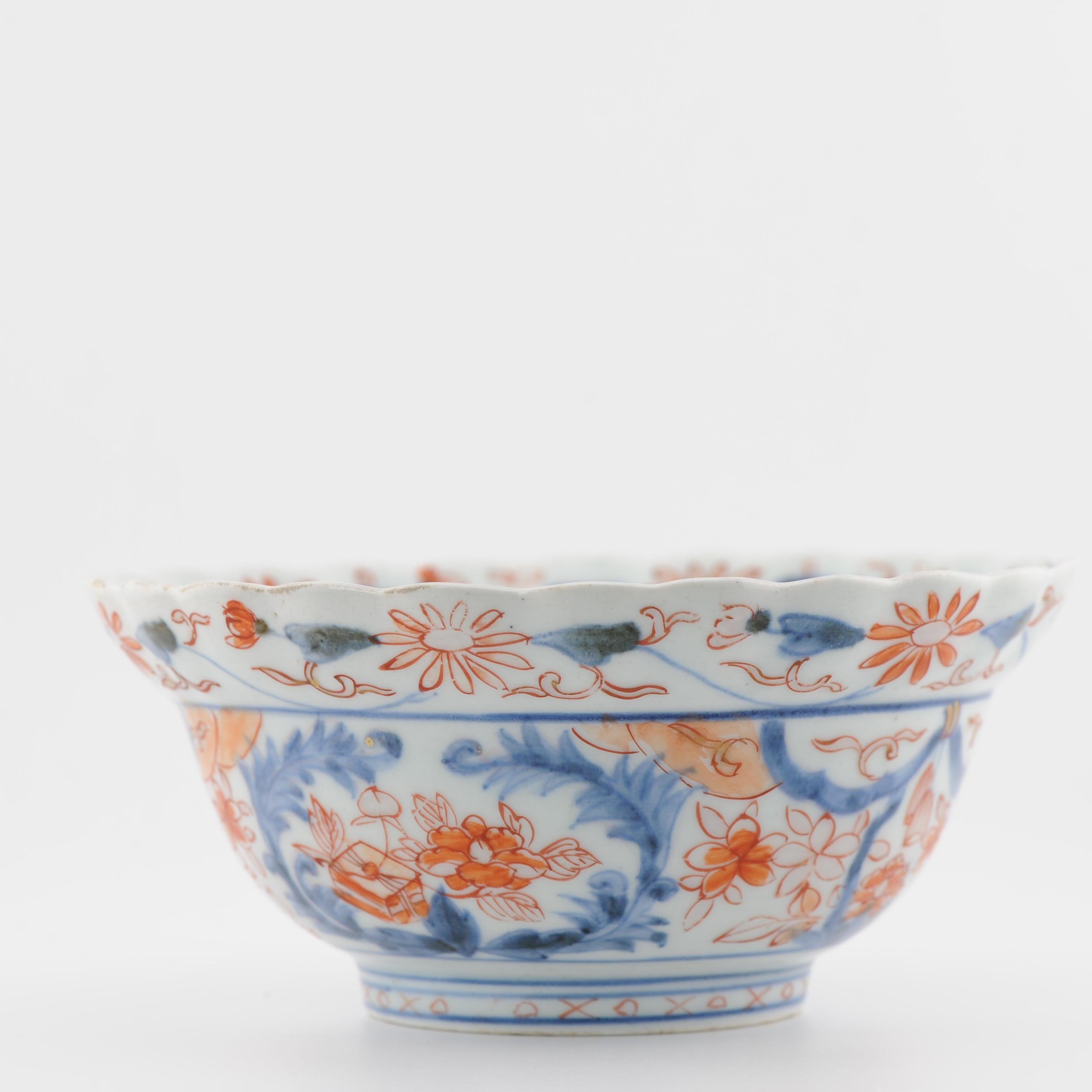 Antike Edo-Periode ca 1700 Japanische Porzellanschale Imari Rotgold im Angebot 3