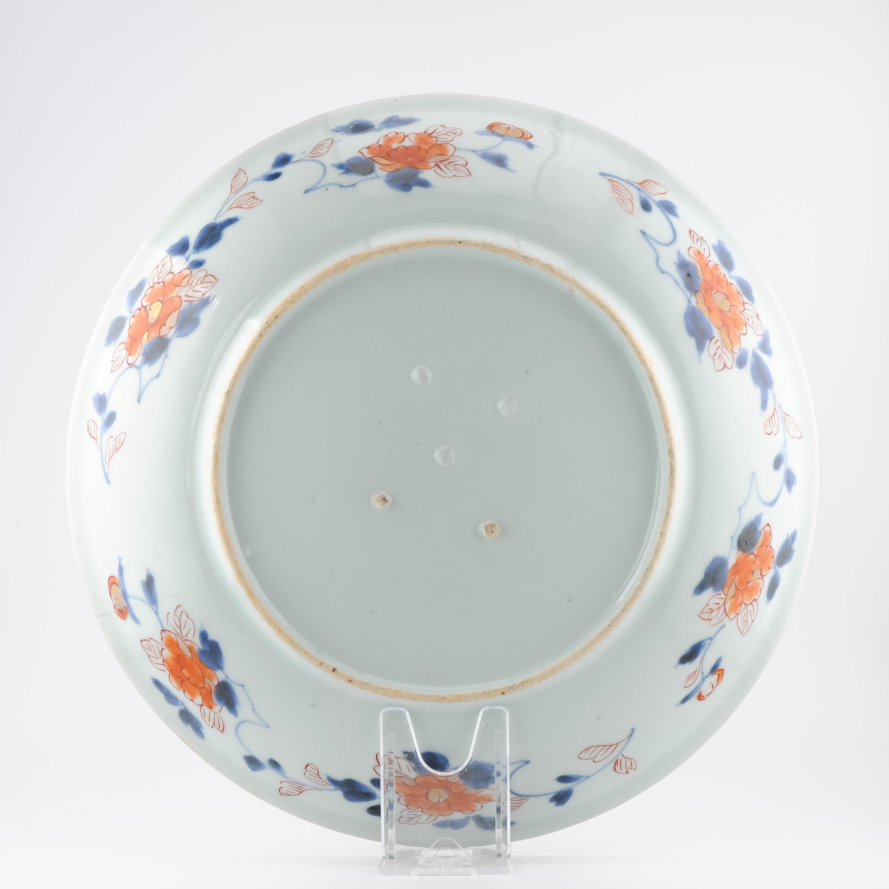 Antique Edo Period Ca 1700 Japanese Porcelain Dish Imari Red Gold Top Quality For Sale 6