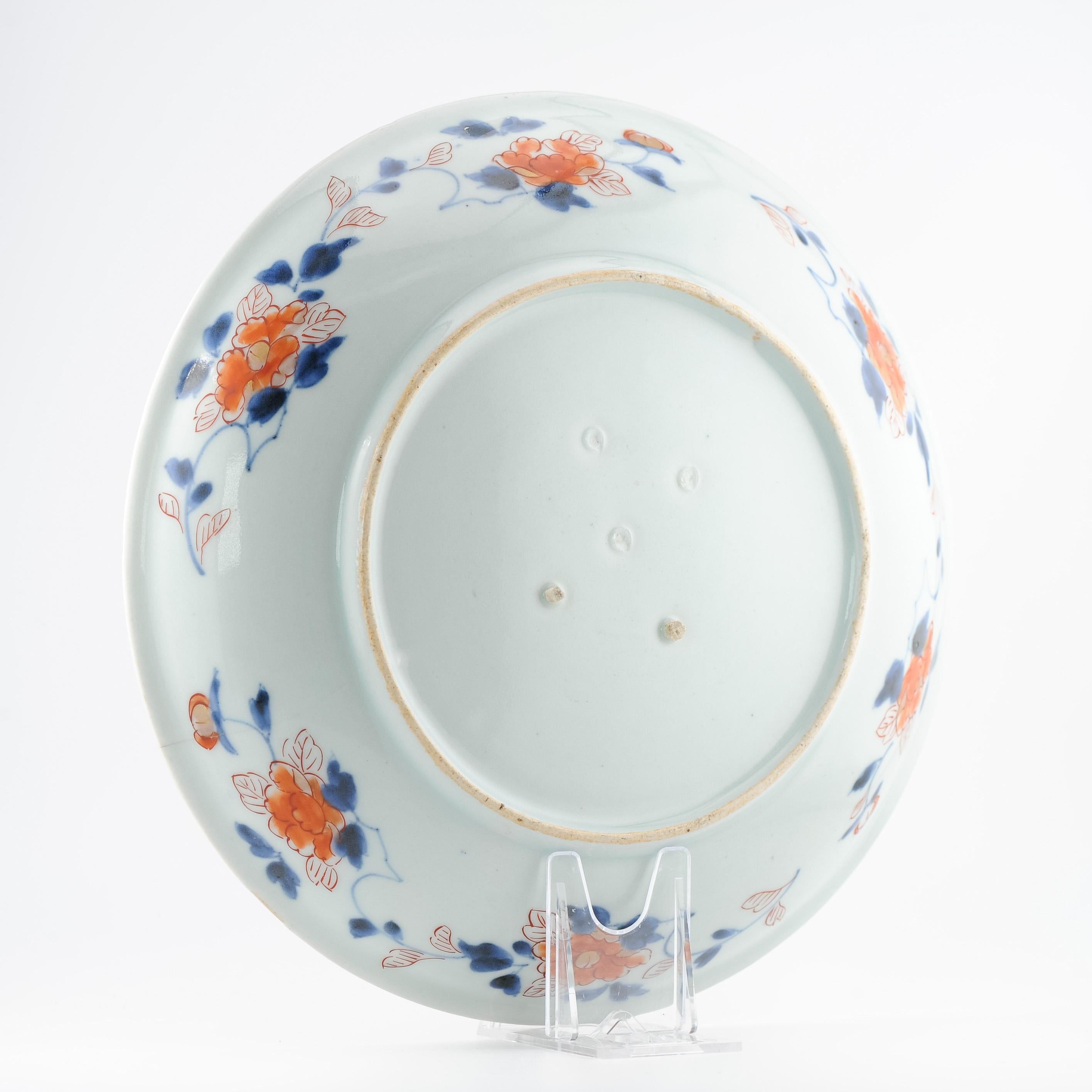 Antique Edo Period Ca 1700 Japanese Porcelain Dish Imari Red Gold Top Quality For Sale 7
