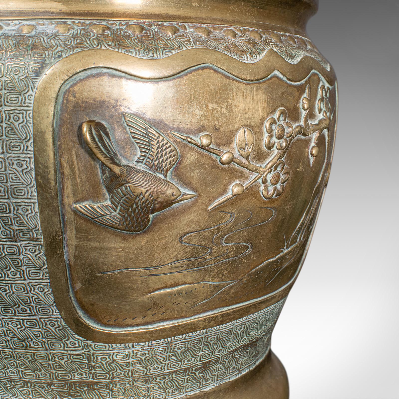 Antique Edo Period Decorative Planter, Japanese, Bronze, Jardiniere, Victorian For Sale 6