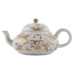 Antica teiera in porcellana giapponese Imari Porcelain oro rosso del periodo Edo, inizio 18° secolo