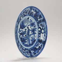 Antiker japanischer Porzellanteller aus der Edo-Periode mit Arita-Kraakschale, 1700