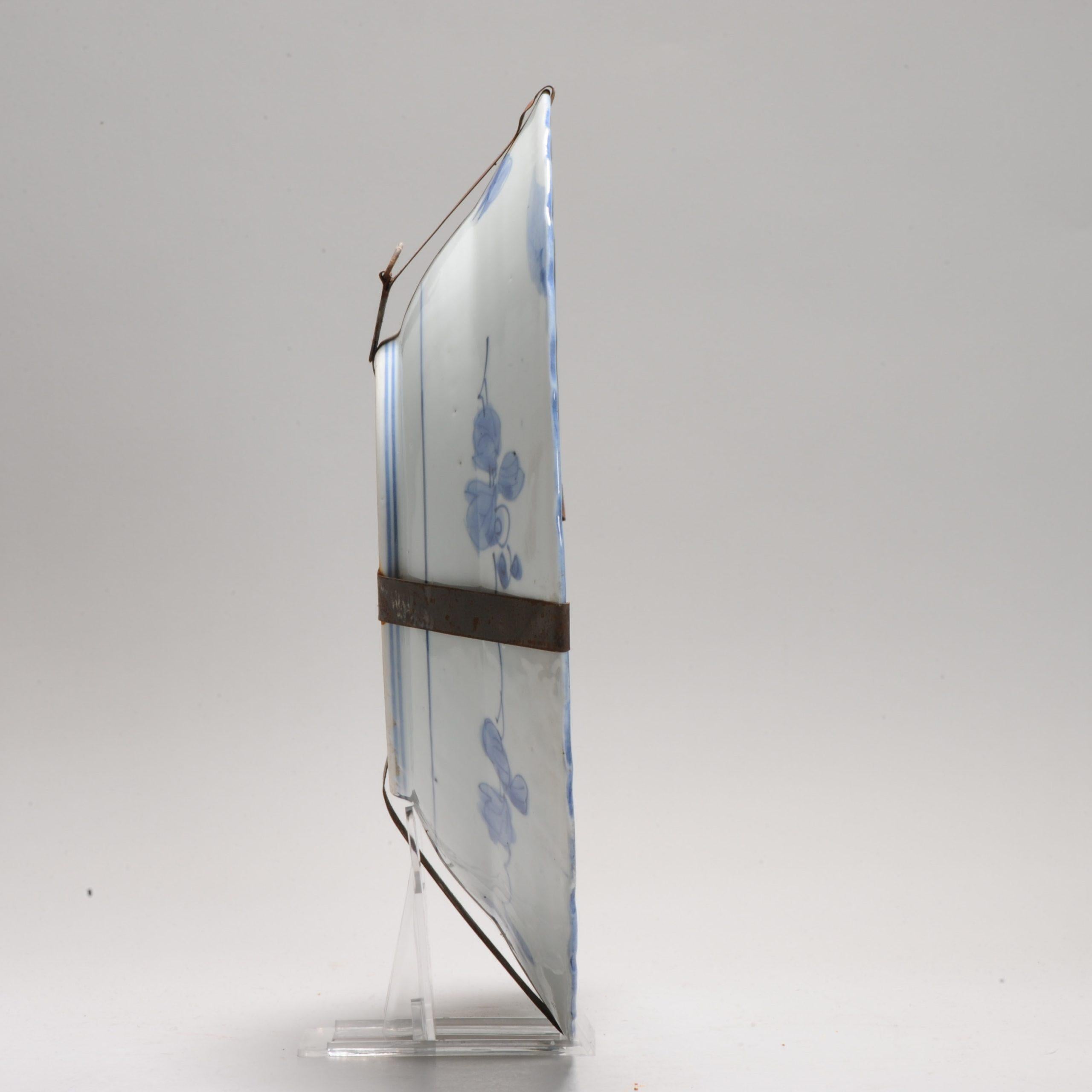 Giapponese Antico piatto di porcellana giapponese del periodo Edo Arita Kraak, 1700 in vendita