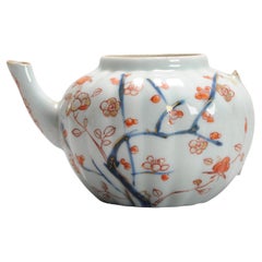 Antica teiera in porcellana giapponese del periodo Edo Imari Porcelain, oro rosso, 1690-1720