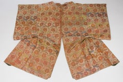 Antique Edo Period Kimono Jimbaori Coat in Silk with Embroidered Coat of Arms