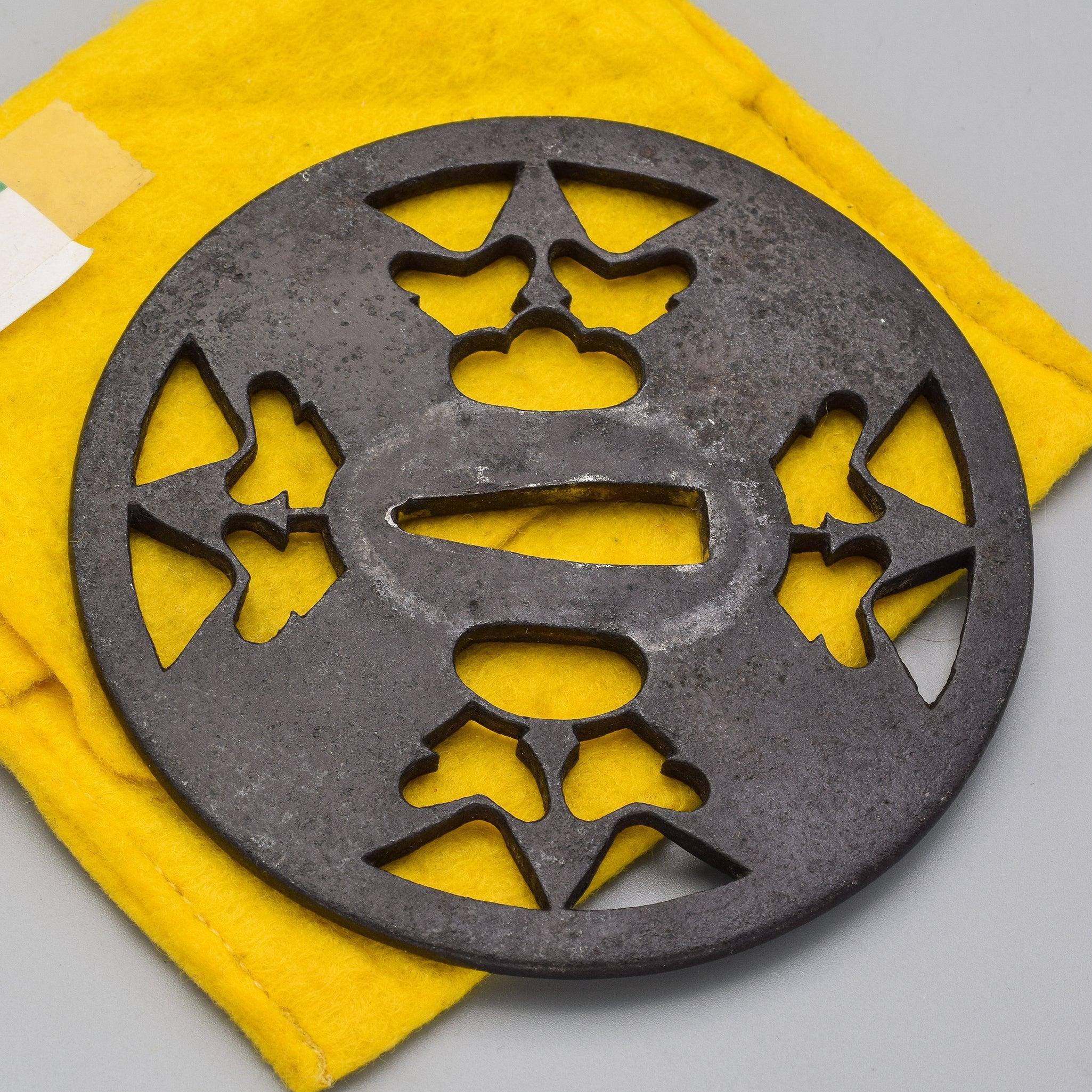 da uomo o donna Antica spada giapponese Ko-Tosho Tsuba del periodo Edo datata 1846 in vendita