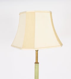 Lampadaire édouardien ancien en onyx et bronze doré, circa 1900
