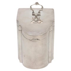 Antique Edward Barnard & Sons England Sterling Silver Tea Caddy #18513