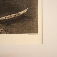 Antique Edward S. Curtis Native American Print “Cowichan River” Signed c1912