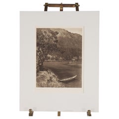 Ancienne estampe amérindienne d'Edward S. Curtis "Cowichan River" signée c1912