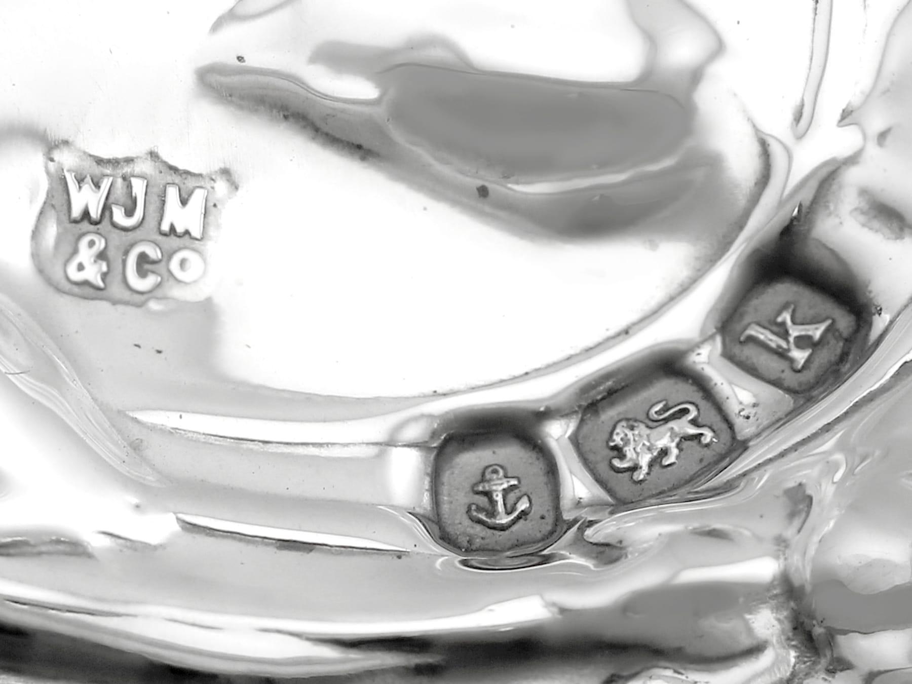 Marco antiguo para fotografía de Eduardo VII Art Nouveau de plata de ley (1909) en venta 2