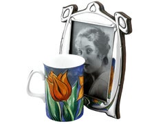 Cornice per fotografie in stile Liberty Edwardiano in argento Sterling Art Nouveau