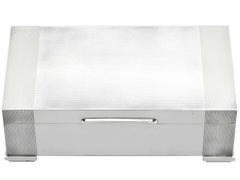 Antique Edward VIII Sterling Silver Cigarette Box