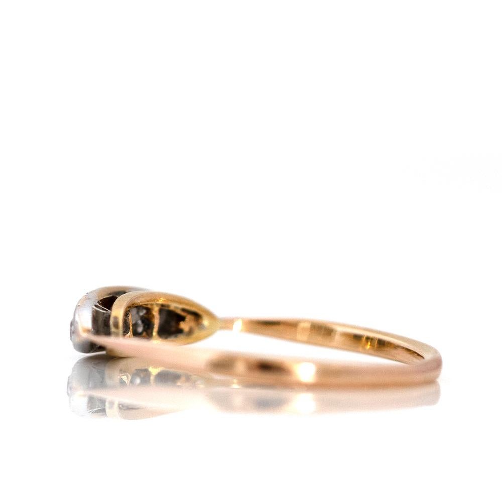 Anello antico edoardiano con diamante da 0,25 carati e oro 18 carati In condizioni buone in vendita a London, GB