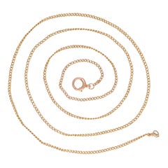 Antique Edwardian 10 Karat Gold Curb Link Chain