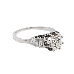 Antique Edwardian 1.15 Carat Old Cut Diamond Engagement Ring, circa 1910
