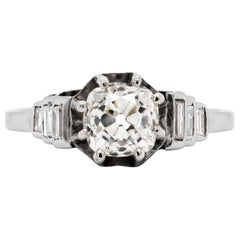 Antique Edwardian 1.15 Carat Old Cut Diamond Engagement Ring, circa 1910