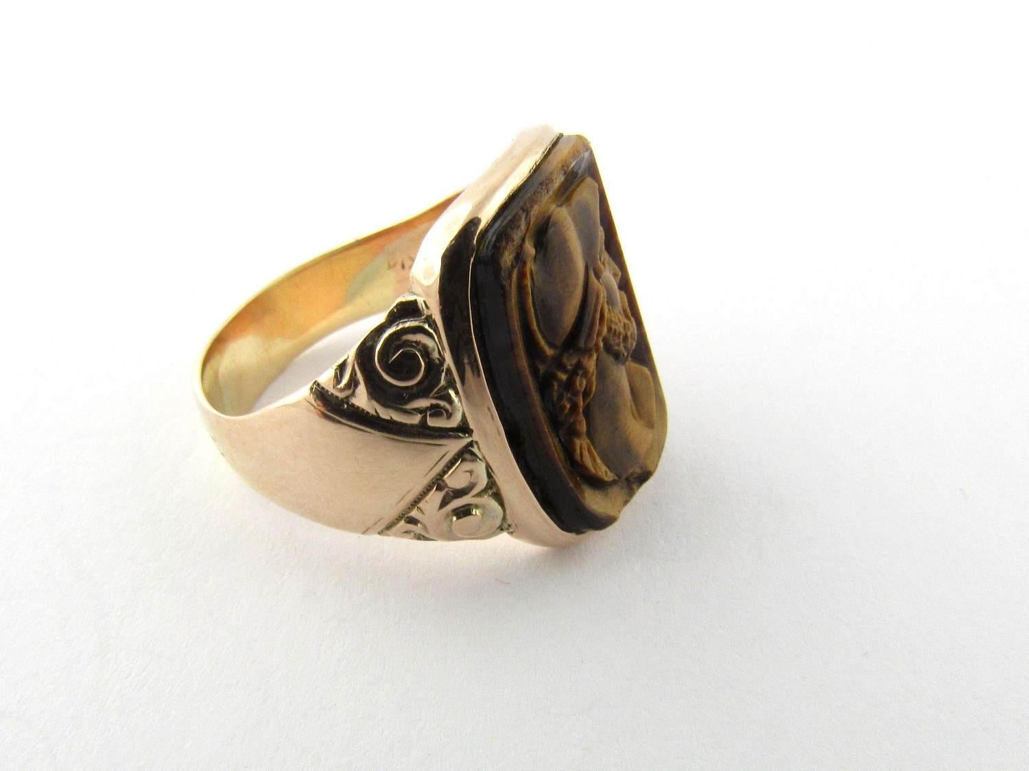 tiger's eye roman soldier ring meaning