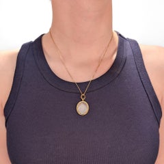 Antique Edwardian 14K Gold Locket Charm or Pendant for a Necklace