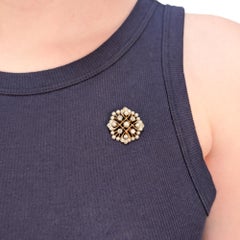 Antique Edwardian 14k Gold, Pearl, & Diamond Convertible Brooch / Pendant