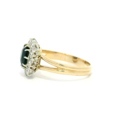 Antique Edwardian 14k Gold Platinum GIA 1.56ct Old No Heat Sapphire Diamond Ring