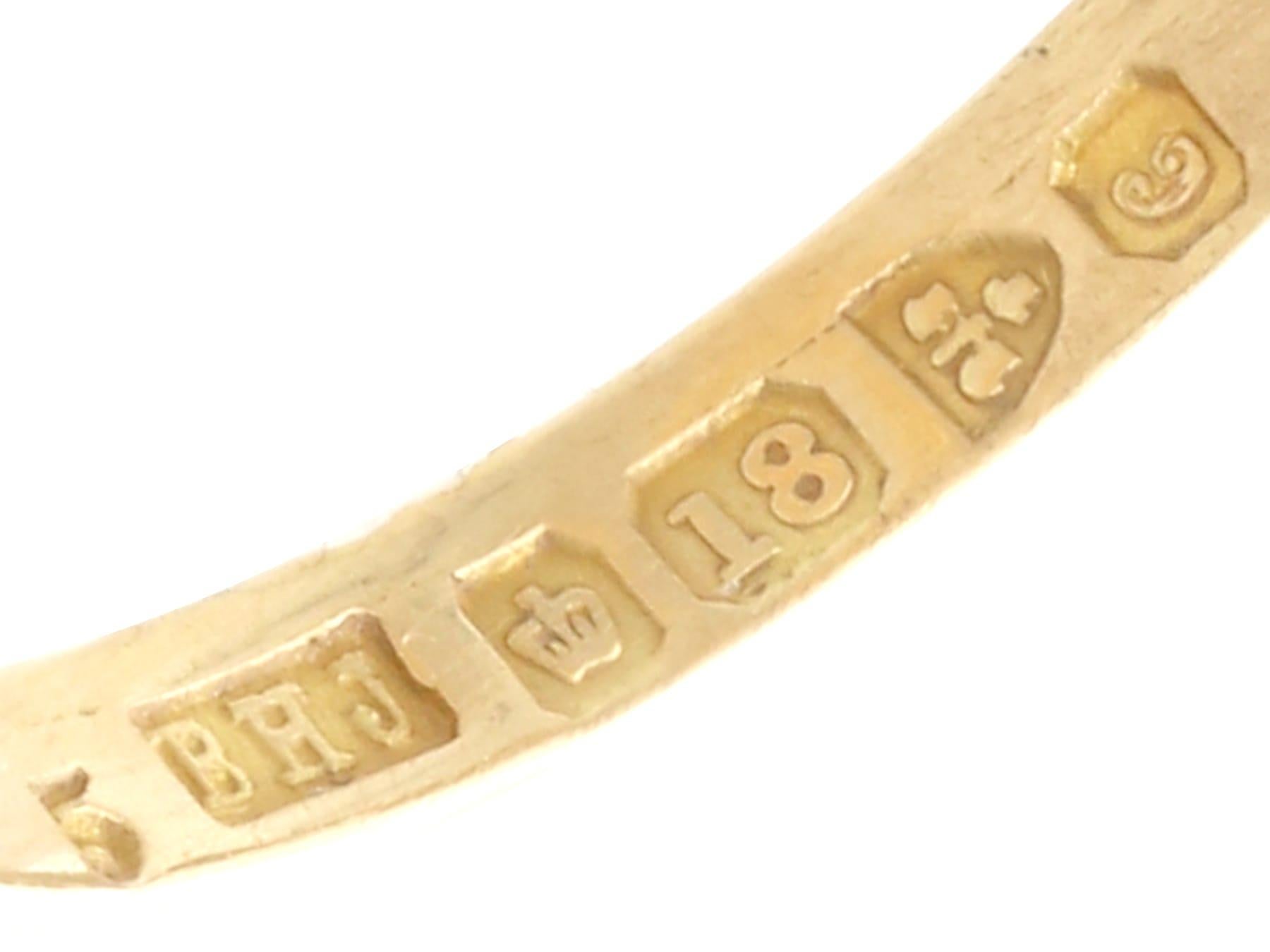 Bague ancienne Edwardienne 1.55Ct Diamant et or jaune 18k Marquise (1903) en vente 2