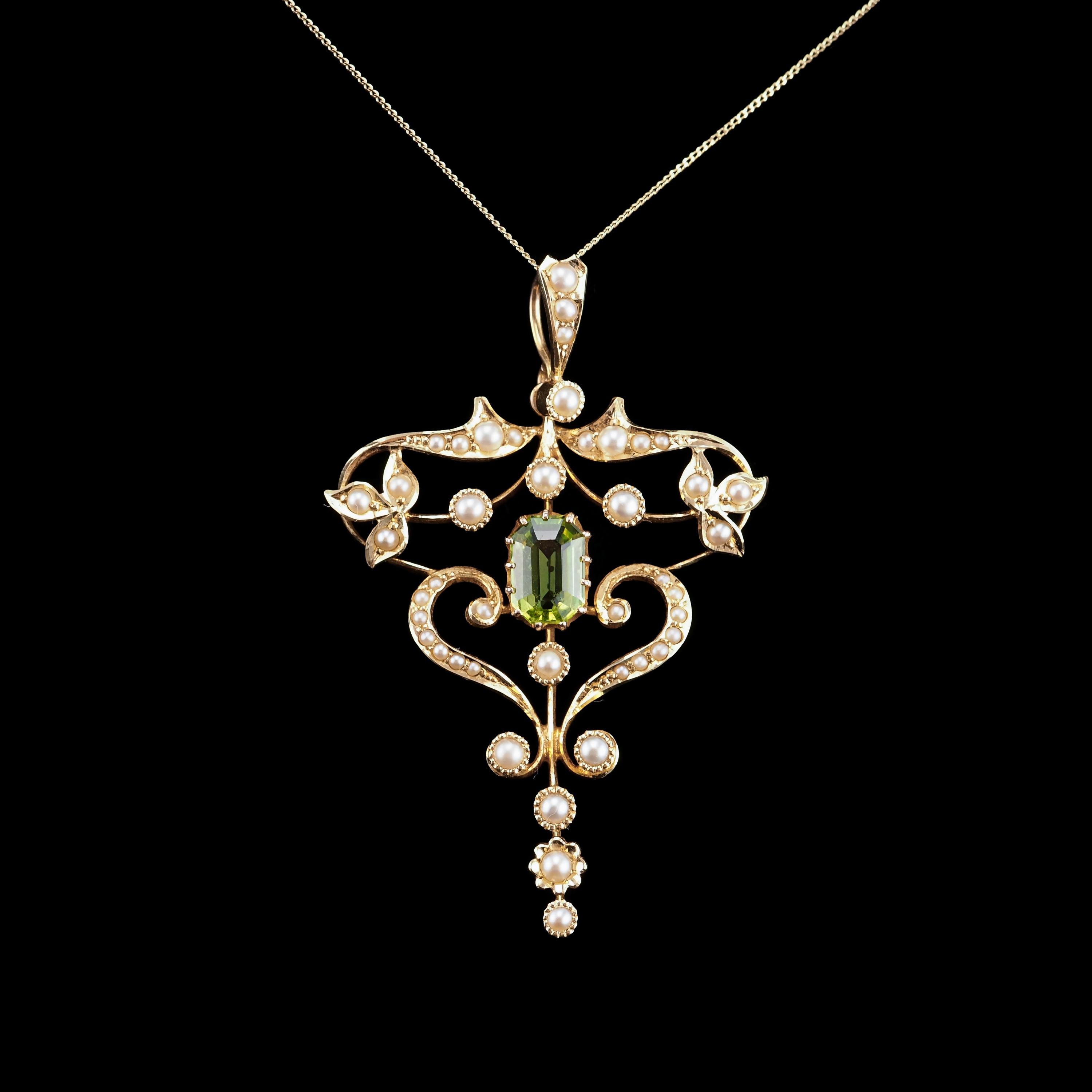 peridot and pearl jewelry