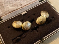 Boutons de manchette édouardiens anciens en or jaune 15 carats, poinçons anglais : Chester, c1905