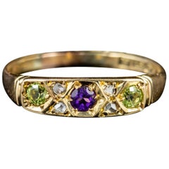 Antique Edwardian 18 Carat Gold Suffragette Ring, circa 1915