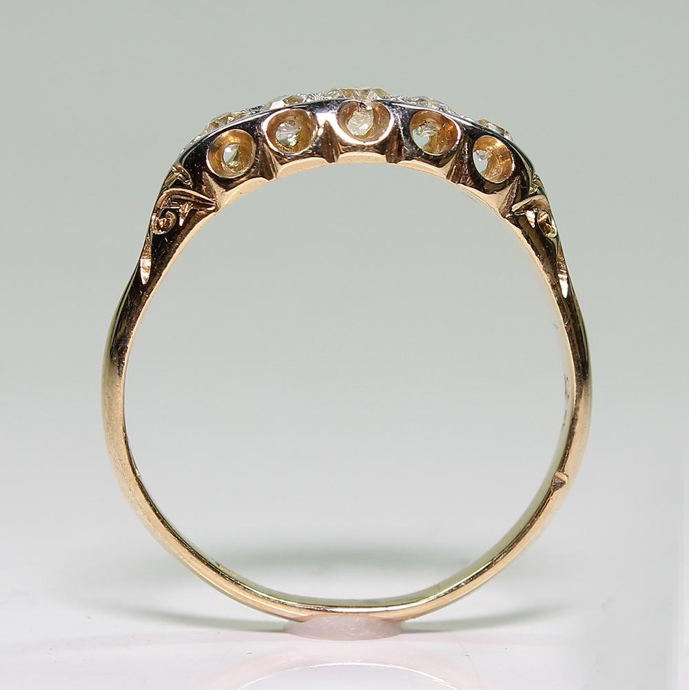 Antique Edwardian 18 Karat Gold Diamond Ring 1
