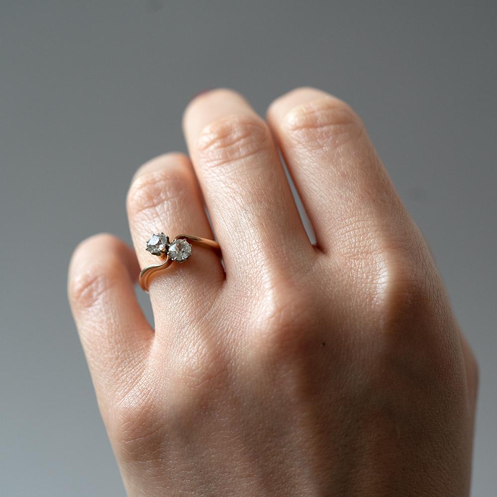 Antique Edwardian 18ct Diamond Toi Et Moi Ring 3