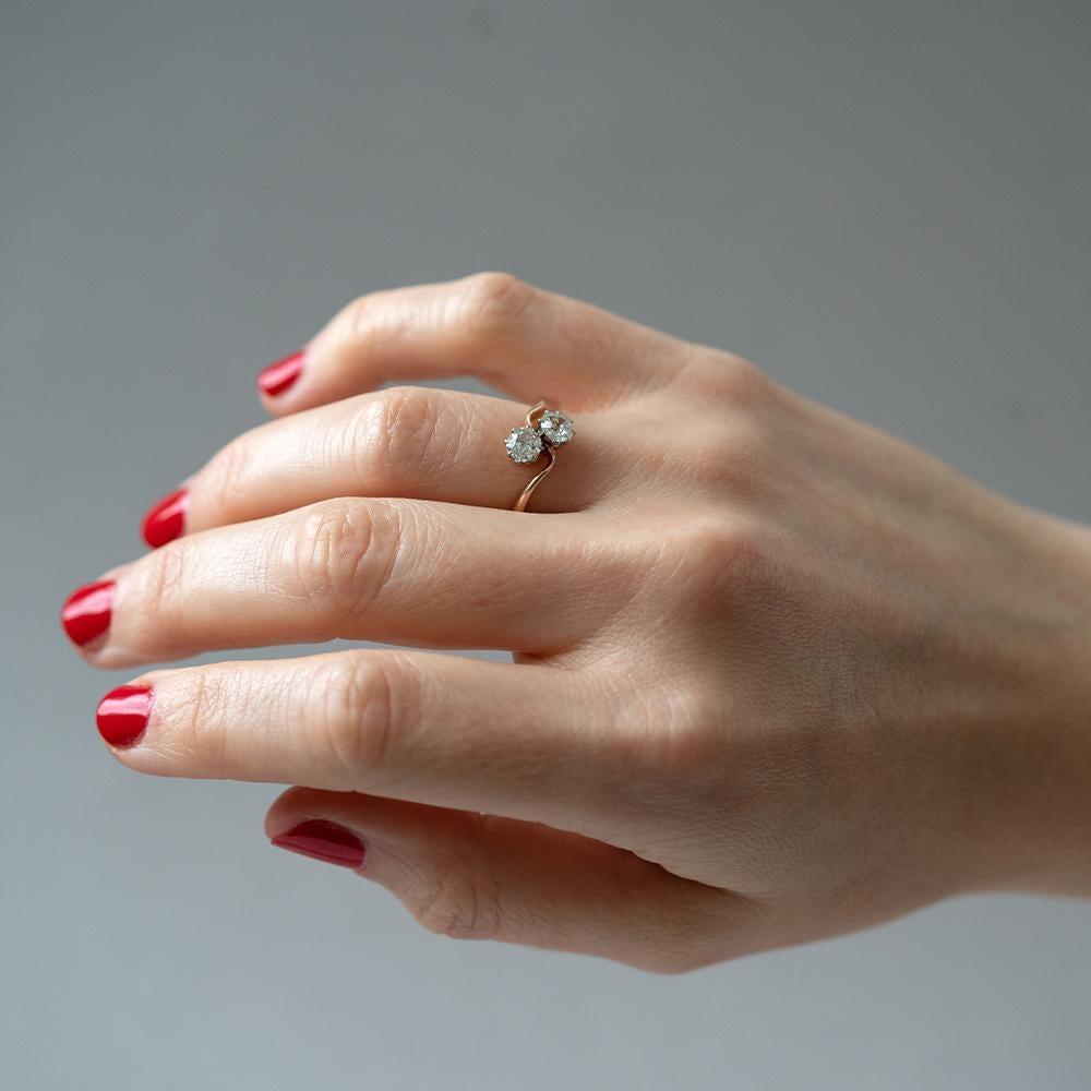 bague toi et moi diamants ancienne