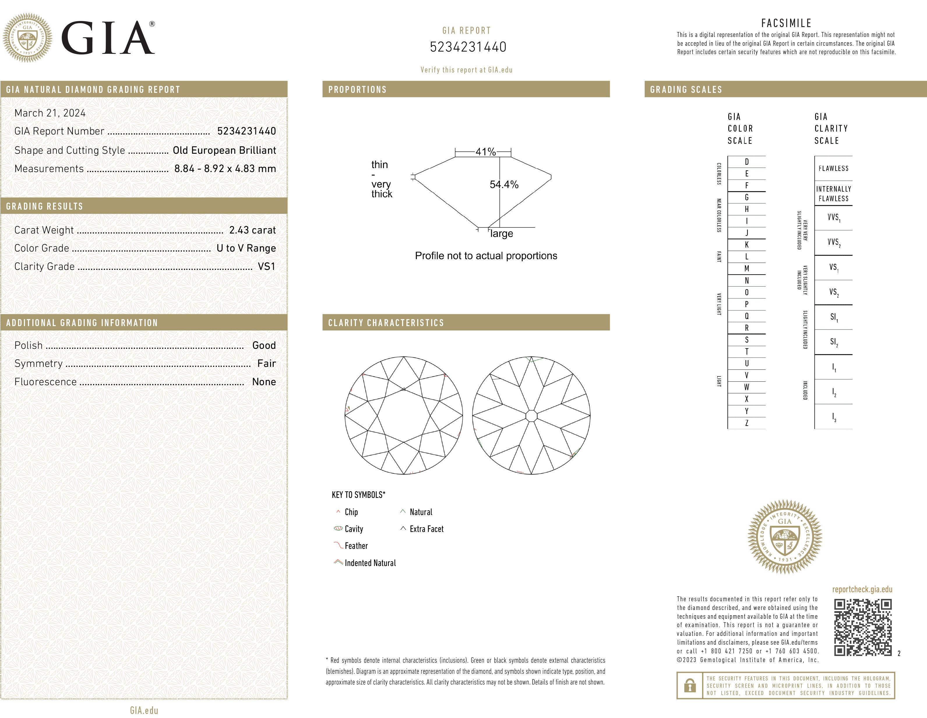 Antiker edwardianischer Verlobungsring aus 18 Karat Gold und Platin mit Diamanten aus altem Eurodiamant - GIA im Angebot 4