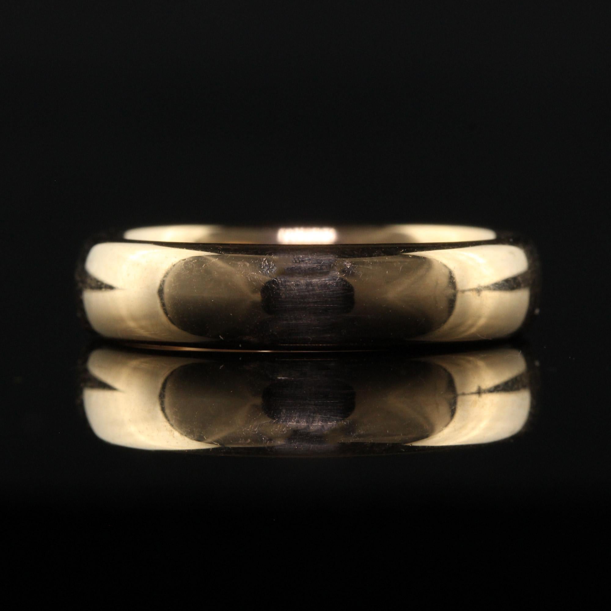 Antique Edwardian 18K Yellow Gold Classic Engraved Wedding Band - Size 6 3/4 2