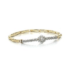 Antique Edwardian 18KT Gold, Platinum & Diamond Bracelet