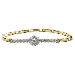 Antique Edwardian 18KT Gold, Platinum & Diamond Bracelet