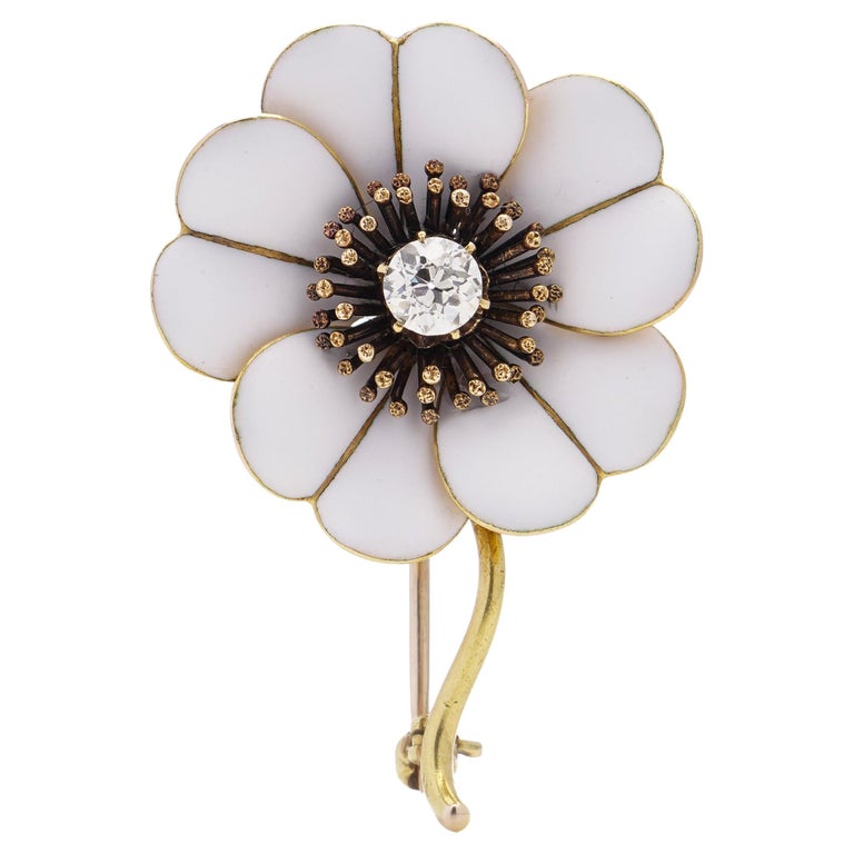 Broche Ancienne En Or 18 Carats - Occasion, Pièce Vintage Unique