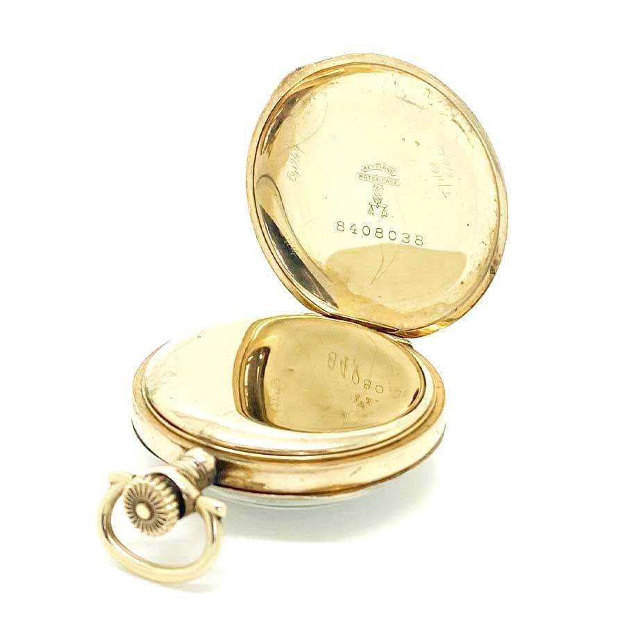 Antike Edwardianische 14k Gold gefüllte Taschenuhr aus dem Jahr 1903  im Angebot 1